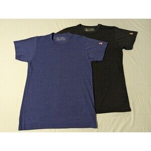 The Mitten State Men's 2 T-Shirt Lot (Medium) Blue - Charcoal - Made in the USA